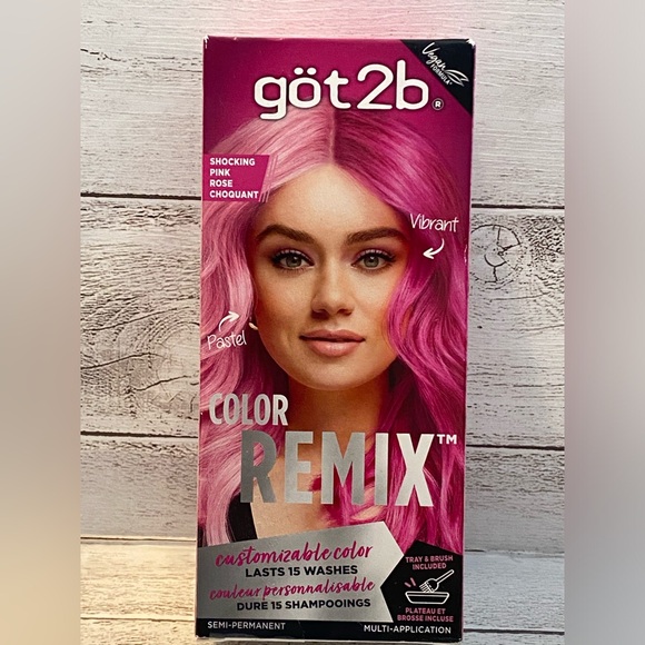 Got2b Color Remix Customizable Semi-Permanent Hair Color Shocking Pink 093 - Picture 1 of 3